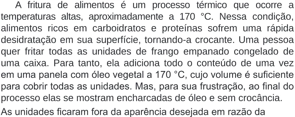 Trecho original com figura, tabela ou fórmula da questão 124 do ENEM 2020 - 2º Dia – Caderno 8 – Rosa (Superampliada) – Reaplicação/PPL.