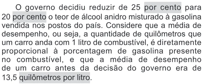 Trecho original com figura, tabela ou fórmula da questão 146 do ENEM 2017 - 2º Dia - Caderno 11 - Laranja – Reaplicação/PPL - Ledor.