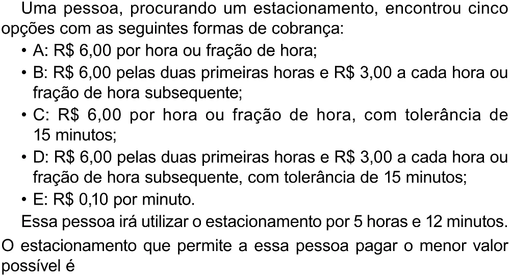 Trecho original com figura, tabela ou fórmula da questão 148 do ENEM 2023 - 2º Dia – Caderno 8 – Rosa (Superampliada) – Reaplicação/PPL.
