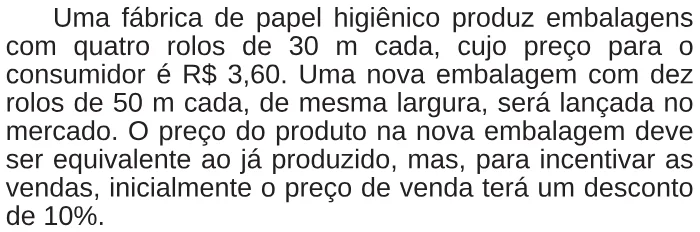 Trecho original com figura, tabela ou fórmula da questão 164 do ENEM 2017 - 2º Dia - Caderno 5 - Amarelo – Reaplicação/PPL.