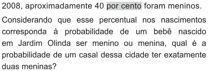 Trecho original com figura, tabela ou fórmula da questão 145 do ENEM 2021 - 2º Dia – Caderno 11 – Laranja (braile e ledor) – Aplicação Regular.