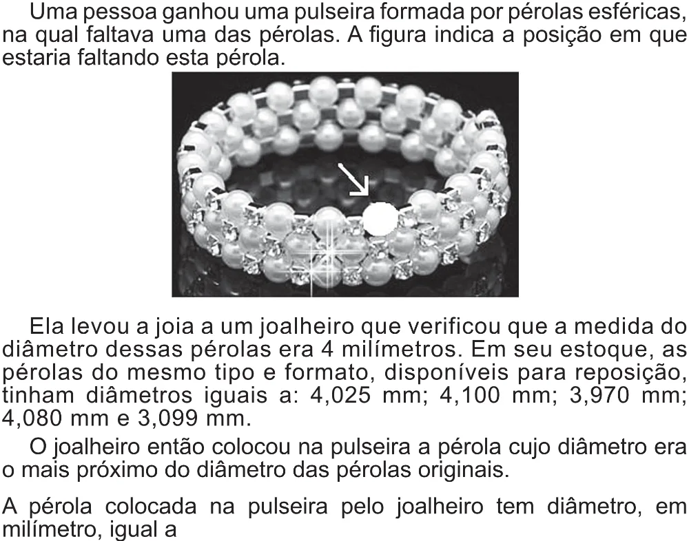 Trecho original com figura, tabela ou fórmula da questão 164 do ENEM 2017 - 2º Dia - Caderno 5 – Amarelo (Superampliada) – Aplicação regular.
