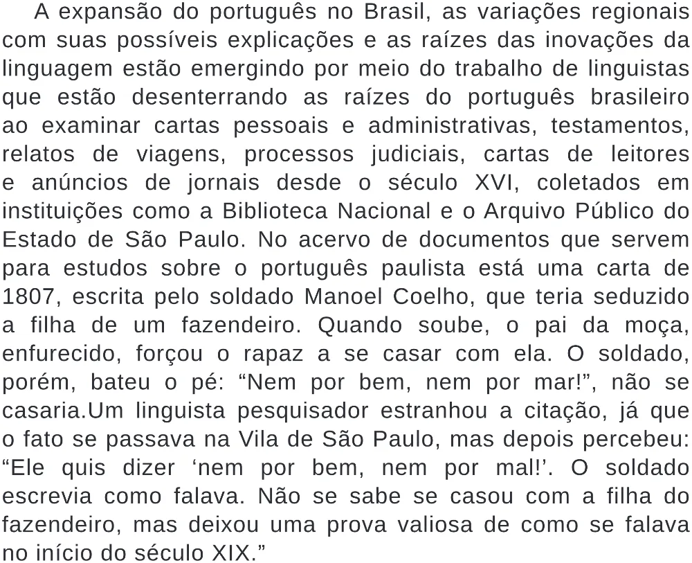 Trecho original com figura, tabela ou fórmula da questão 22 do ENEM 2019 - 1º Dia – Caderno 1 – Azul (Superampliada) – Reaplicação/PPL.
