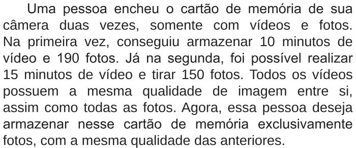 Trecho original com figura, tabela ou fórmula da questão 157 do ENEM 2017 - 2º Dia - Caderno 5 - Amarelo – Reaplicação/PPL.