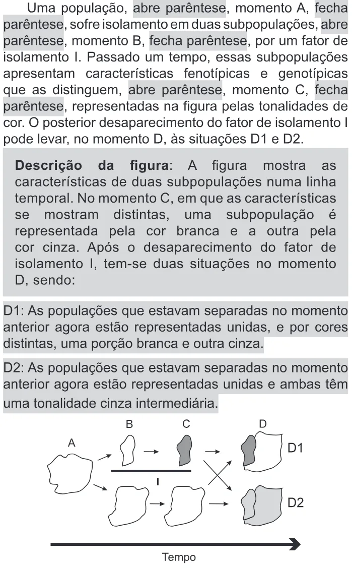 Trecho original com figura, tabela ou fórmula da questão 128 do ENEM 2020 - 2º Dia - Caderno 11 – Laranja (braile e ledor) – Aplicação Regular.