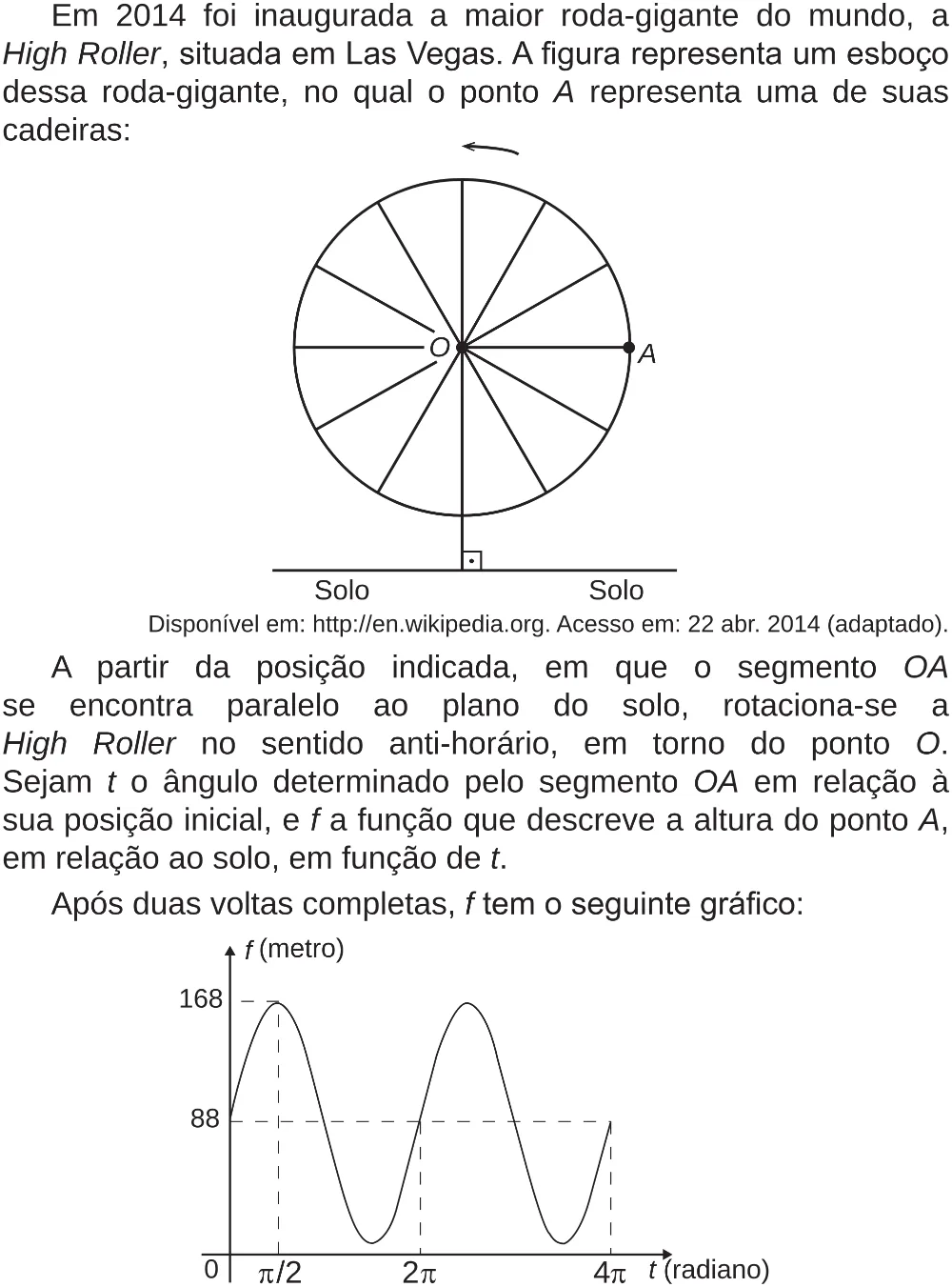 Trecho original com figura, tabela ou fórmula da questão 145 do ENEM 2018 - 2º Dia - Caderno 5 – Amarelo (Superampliada) – Aplicação regular.
