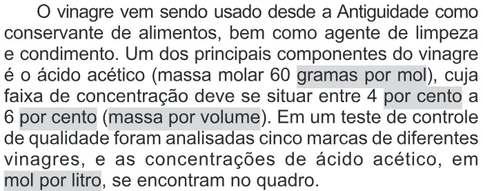 Trecho original com figura, tabela ou fórmula da questão 58 do ENEM 2015 - 1º Dia - Caderno 11 - Branco – Reaplicação/PPL - Ledor.