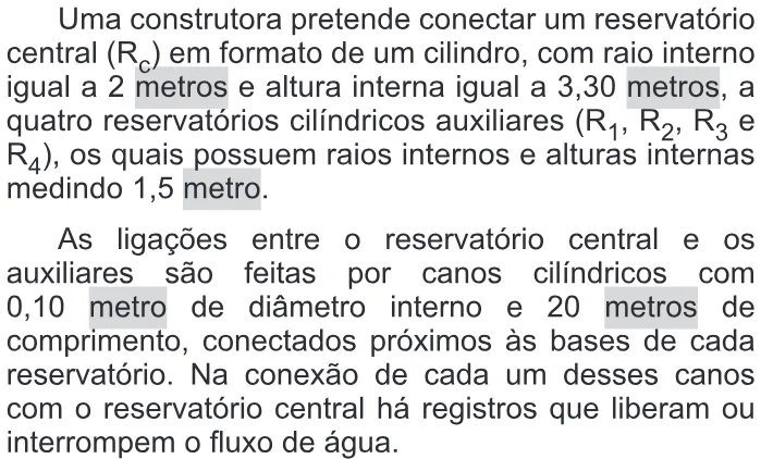 Trecho original com figura, tabela ou fórmula da questão 170 do ENEM 2019 - 2º Dia – Caderno 11 – Laranja (Braile e Ledor) – Aplicação Regular.