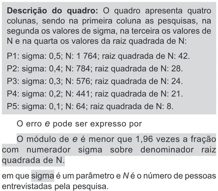 Trecho original com figura, tabela ou fórmula da questão 151 do ENEM 2017 - 2º Dia - Caderno 11 – Laranja (Braile e ledor) – Aplicação regular.