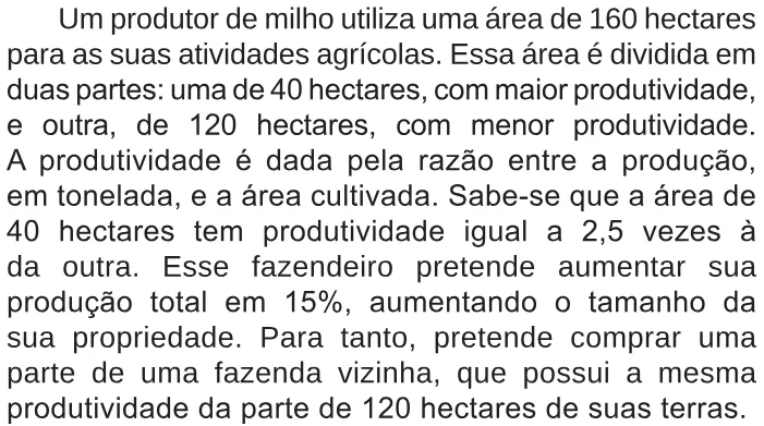 Trecho original com figura, tabela ou fórmula da questão 142 do ENEM 2018 - 2º Dia - Caderno 5 - Amarelo – Aplicação regular.
