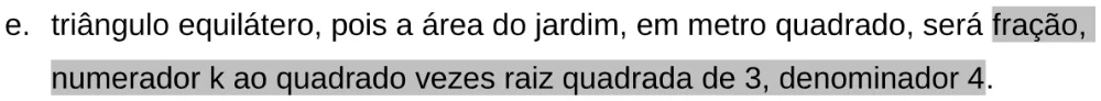 Alternativa E da questão 169 do ENEM 2024 - 2º Dia – Caderno 11 – Laranja (braile e ledor) – Aplicação Regular - Leitor de tela (NVDA).