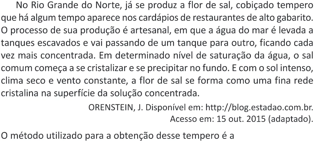 Trecho original com figura, tabela ou fórmula da questão 111 do ENEM 2025 - 2º Dia – Caderno 11 – Laranja (Braile e ledor) – Aplicação Regular - (Superampliada) - Belém, Ananindeua e Marituba.