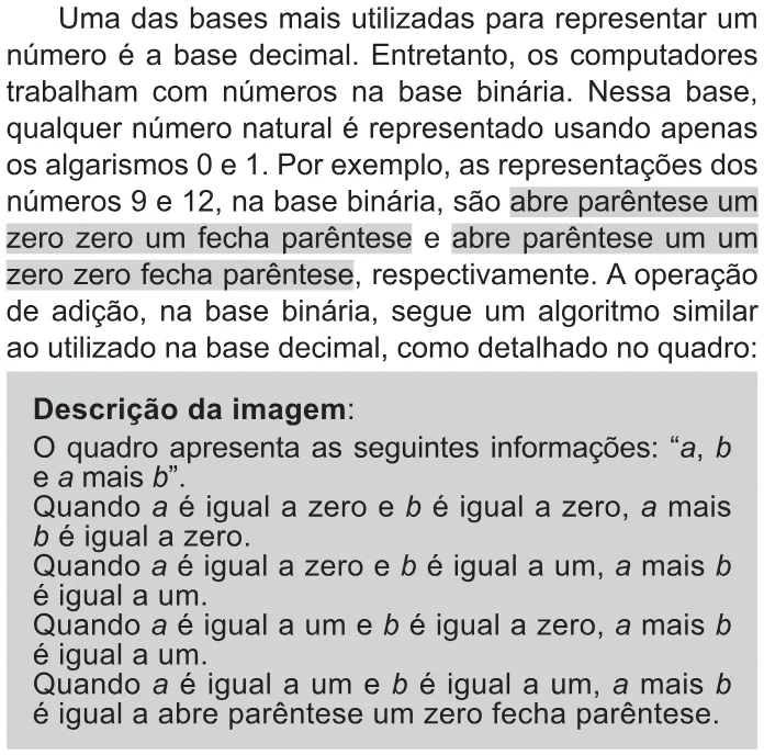 Trecho original com figura, tabela ou fórmula da questão 137 do ENEM 2021 - 2º Dia – Caderno 11 – Laranja (braile e ledor) – Aplicação Regular.