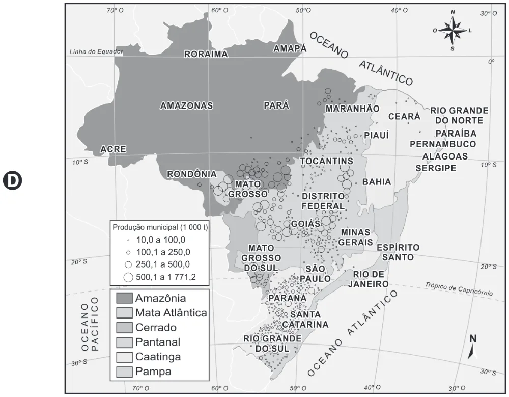 Mapa da alternativa D da questão 46 do ENEM 2022.