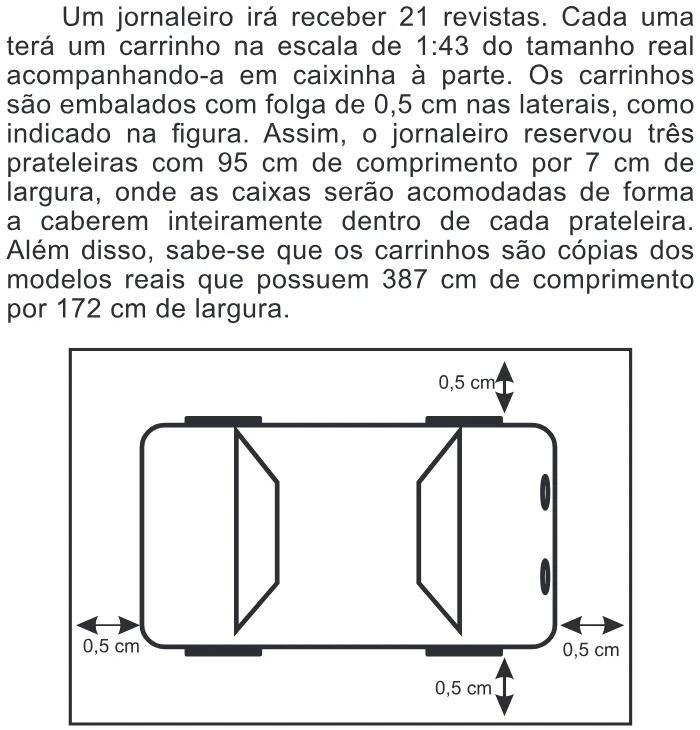 Trecho original com figura, tabela ou fórmula da questão 153 do ENEM 2012 - 2º Dia - Caderno 6 - Cinza – Reaplicação/PPL.
