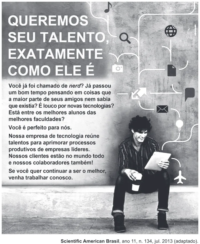 Trecho original com figura, tabela ou fórmula da questão 115 do ENEM 2014 - 2º Dia - Caderno 7 - Azul – Aplicação regular.
