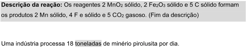 Trecho original com figura, tabela ou fórmula da questão 115 do ENEM 2025 - 2º Dia – Caderno 11 – Laranja (Braile e ledor) – Aplicação Regular - Leitor de tela (NVDA) - Belém, Ananindeua e Marituba.