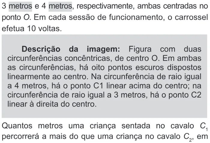 Trecho original com figura, tabela ou fórmula da questão 168 do ENEM 2015 - 2º Dia - Caderno 14 - Cinza – Reaplicação/PPL - Ledor.