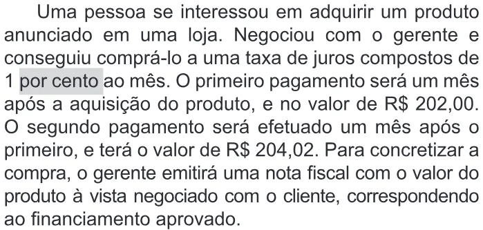 Trecho original com figura, tabela ou fórmula da questão 146 do ENEM 2019 - 2º Dia – Caderno 11 – Laranja (Braile e Ledor) – Aplicação Regular.