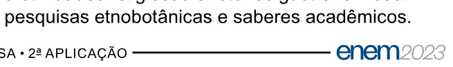Alternativa E da questão 85 do ENEM 2023 - 1º Dia – Caderno 4 – Rosa – Reaplicação/PPL.