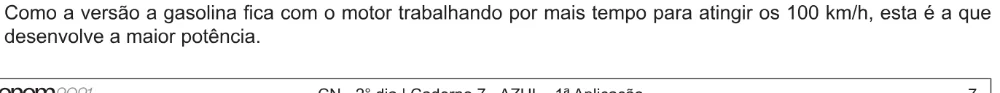 Alternativa E da questão 107 do ENEM 2021 - 2º Dia – Caderno 7 – Azul – Aplicação Regular.