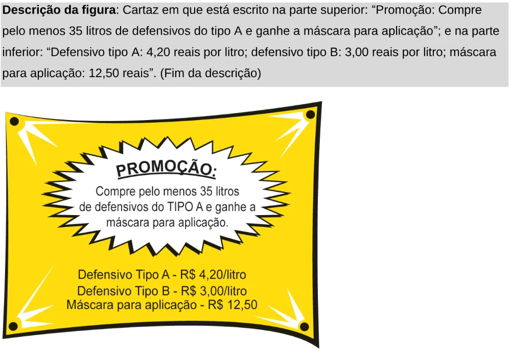 Trecho original com figura, tabela ou fórmula da questão 157 do ENEM 2024 - 2º Dia – Caderno 11 – Laranja (braile e ledor) – Aplicação Regular - Leitor de tela (NVDA).