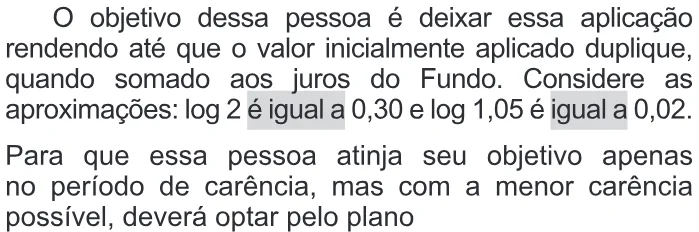 Trecho original com figura, tabela ou fórmula da questão 157 do ENEM 2019 - 2º Dia – Caderno 11 – Laranja – Reaplicação/PPL.