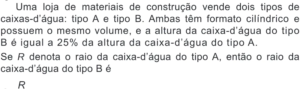 Trecho original com figura, tabela ou fórmula da questão 154 do ENEM 2020 - 2º Dia - Caderno 8 – Rosa (Superampliada) – Aplicação Regular.