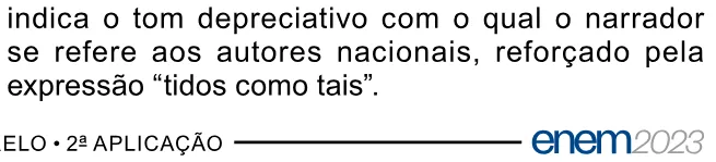 Alternativa E da questão 20 do ENEM 2023 - 1º Dia – Caderno 2 – Amarelo – Reaplicação/PPL.