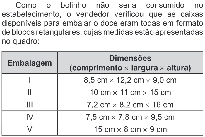 Trecho original com figura, tabela ou fórmula da questão 178 do ENEM 2015 - 2º Dia - Caderno 16 - Cinza – Reaplicação/PPL.
