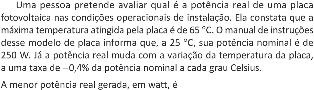 Trecho original com figura, tabela ou fórmula da questão 100 do ENEM 2025 - 2º Dia – Caderno 11 – Laranja (Braile e ledor) – Aplicação Regular - (Superampliada) - Belém, Ananindeua e Marituba.