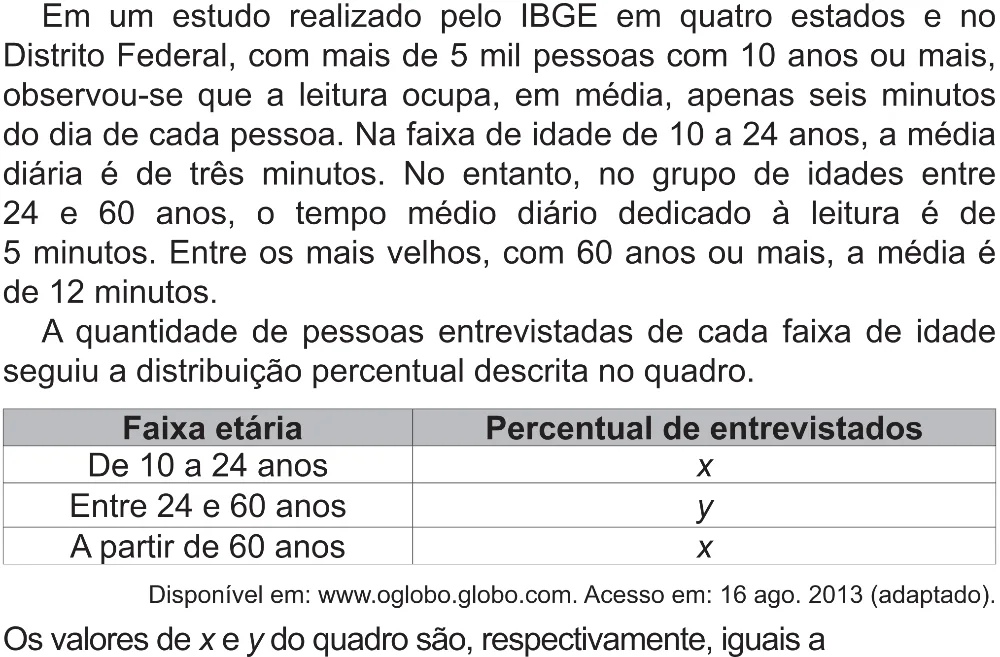 Trecho original com figura, tabela ou fórmula da questão 172 do ENEM 2021 - 2º Dia – Caderno 5 – Amarelo (Superampliada) – Aplicação Regular.