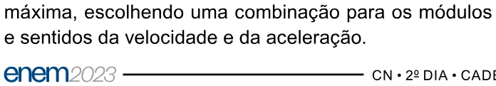 Trecho original com figura, tabela ou fórmula da questão 129 do ENEM 2023 - 2º Dia – Caderno 11 – Laranja (braile e ledor) – Aplicação Regular.