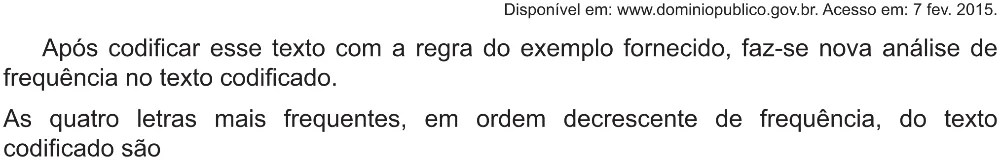 Trecho original com figura, tabela ou fórmula da questão 168 do ENEM 2021 - 2º Dia – Caderno 5 – Amarelo (Ampliada) – Aplicação Regular.