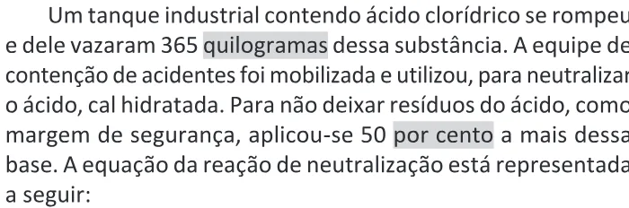 Trecho original com figura, tabela ou fórmula da questão 106 do ENEM 2025 - 2º Dia – Caderno 11 – Laranja (Braile e ledor) – Aplicação Regular - (Ledor) - Belém, Ananindeua e Marituba.