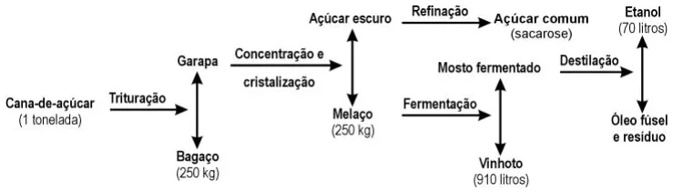 Trecho original com figura, tabela ou fórmula da questão 50 do ENEM 2000 - Caderno Amarelo.