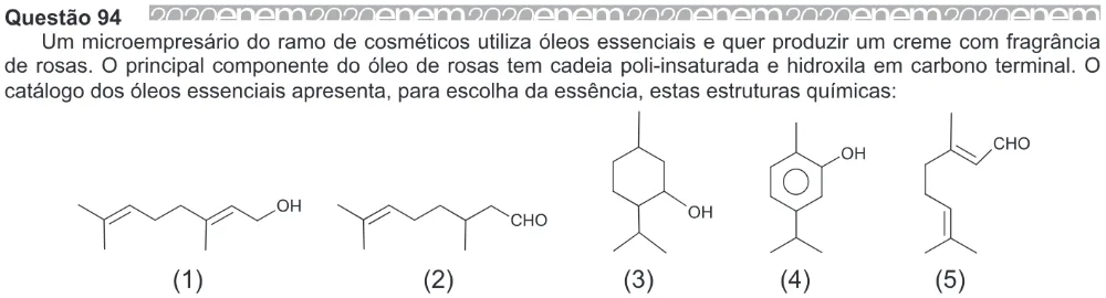 Trecho original com figura, tabela ou fórmula da questão 94 do ENEM 2020 - 2º Dia - Caderno 7 – Azul – Aplicação Regular.