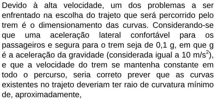 Trecho original com figura, tabela ou fórmula da questão 18 do ENEM 2009 - 1º Dia - Caderno 2 - Amarelo.
