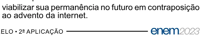 Alternativa E da questão 25 do ENEM 2023 - 1º Dia – Caderno 2 – Amarelo – Reaplicação/PPL.