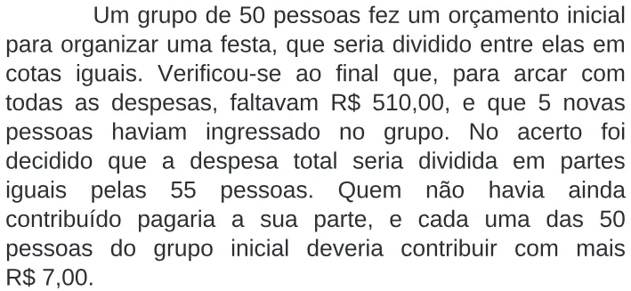 Trecho original com figura, tabela ou fórmula da questão 152 do ENEM 2009 - 2º Dia - Caderno 6 - Cinza.
