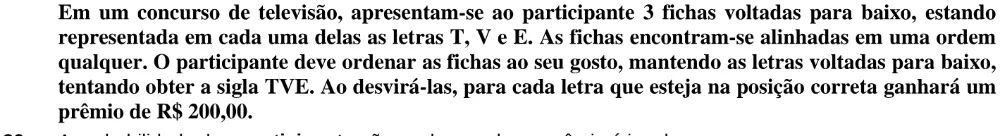 Texto, tabela ou figura de apoio para a questão 20 do ENEM 1998.