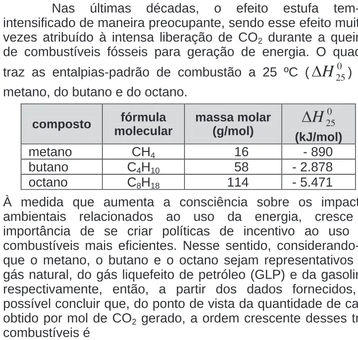 Trecho original com figura, tabela ou fórmula da questão 42 do ENEM 2009 - 1º Dia - Caderno 3 - Branco.