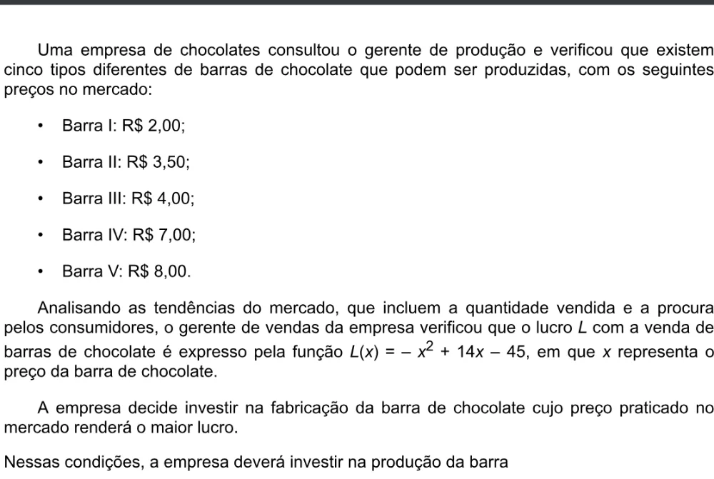 Trecho original com figura, tabela ou fórmula da questão 156 do ENEM 2020 - 2º Dia - Caderno 5 – Amarelo – Aplicação digital.