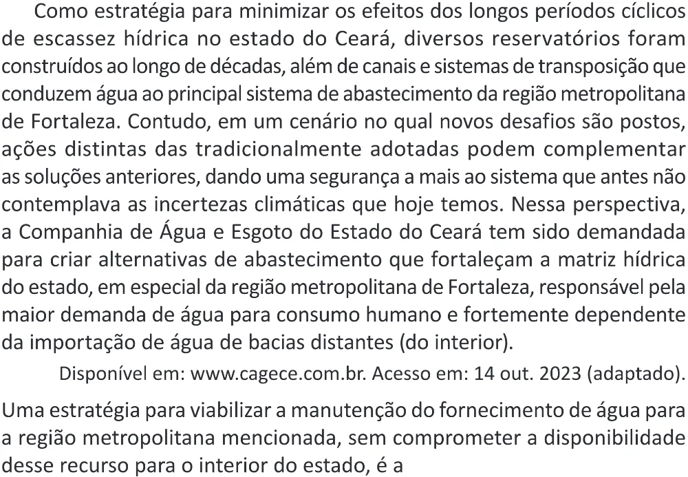 Trecho original com figura, tabela ou fórmula da questão 76 do ENEM 2025 - 1º Dia – Caderno 9 – Laranja (Braile e ledor) – Aplicação Regular - (Superampliada) - Belém, Ananindeua e Marituba.
