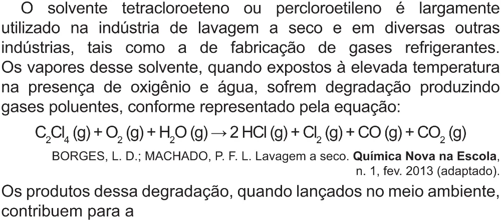 Trecho original com figura, tabela ou fórmula da questão 103 do ENEM 2021 - 2º Dia – Caderno 5 – Amarelo (Superampliada) – Reaplicação/PPL/Segunda Oportunidade.
