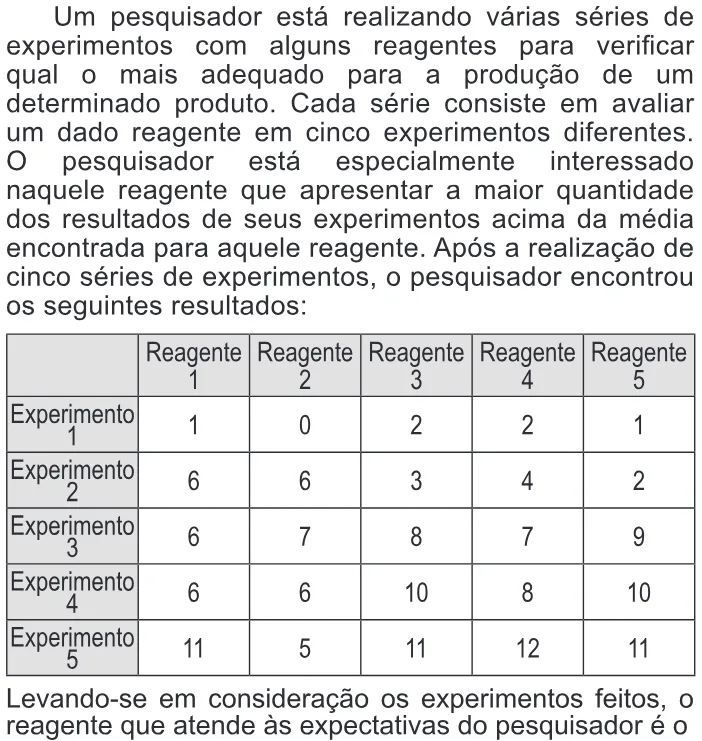 Trecho original com figura, tabela ou fórmula da questão 161 do ENEM 2014 - 2º Dia - Caderno 7 - Azul – Aplicação regular.