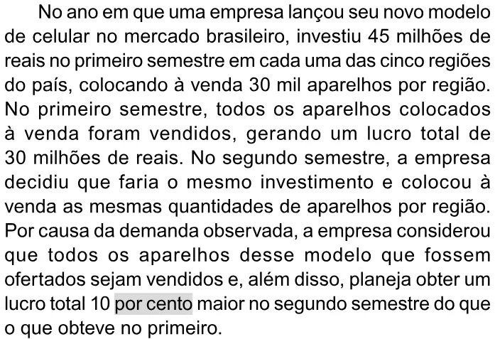 Trecho original com figura, tabela ou fórmula da questão 157 do ENEM 2023 - 2º Dia – Caderno 11 – Laranja (braile e ledor) – Reaplicação/PPL.