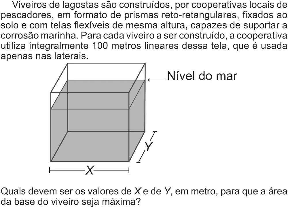 Trecho original com figura, tabela ou fórmula da questão 168 do ENEM 2017 - 2º Dia - Caderno 5 – Amarelo (Superampliada) – Aplicação regular.