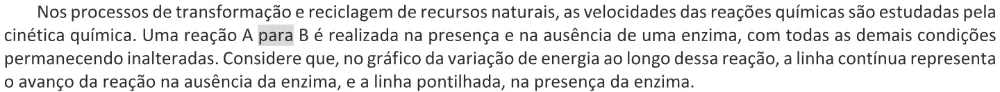 Trecho original com figura, tabela ou fórmula da questão 133 do ENEM 2025 - 2º Dia – Caderno 11 – Laranja (Braile e ledor) – Aplicação Regular - (Ledor).