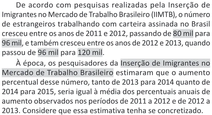 Trecho original com figura, tabela ou fórmula da questão 142 do ENEM 2025 - 2º Dia – Caderno 11 – Laranja (Braile e ledor) – Aplicação Regular - (Ledor) - Belém, Ananindeua e Marituba.